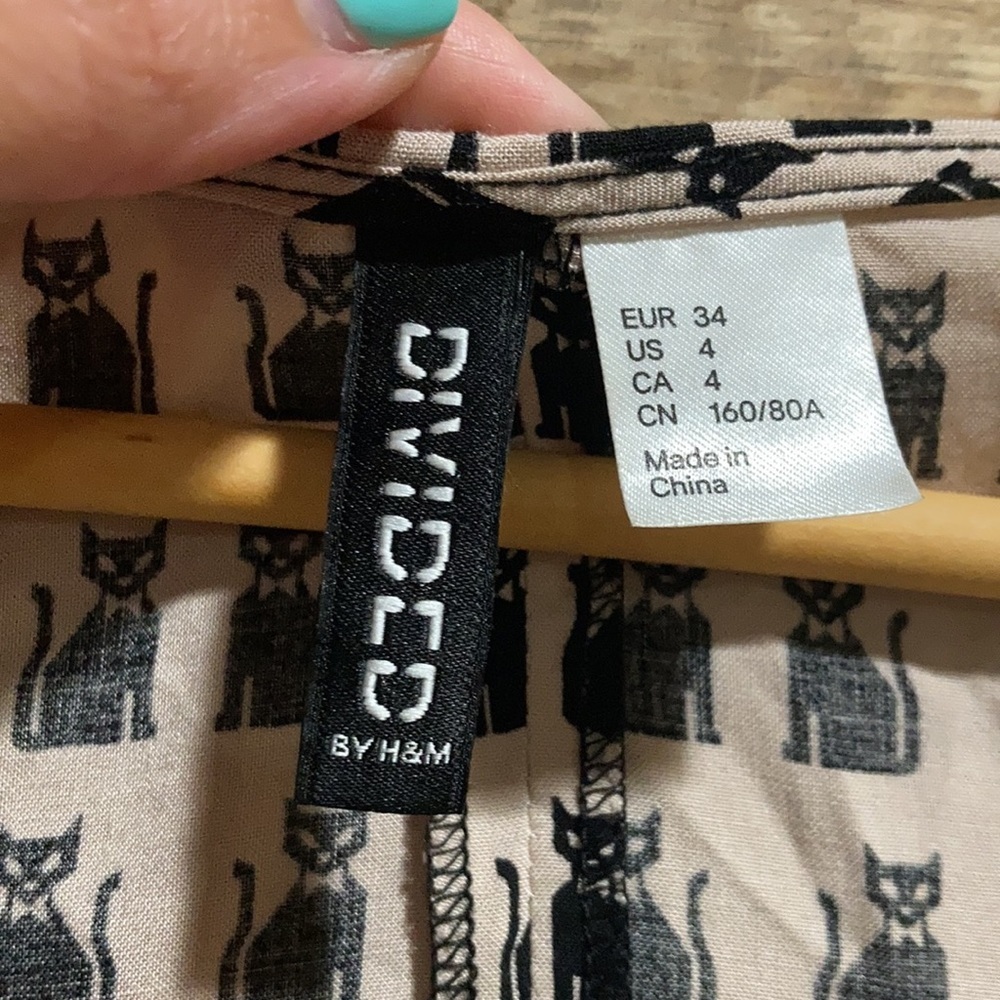Divided, H&M Black & White Cat Dress - Picture 7 of 11